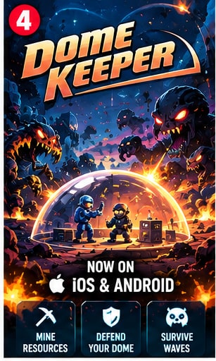 Dome Keeper Arrives on iOS and Android With Underground Mining and Alien Monster Attacks