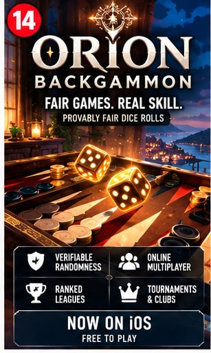 Orion Backgammon Launches on iPhone With a Mathematical Answer to Suspicious Dice Rolls