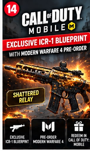 Call of Duty Mobile Offers Exclusive ICR-1 Blueprint to Players Pre-Ordering Modern Warfare 4