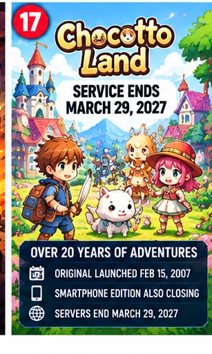 Chocotto Land and Its Mobile Version Will Close in March 2027 After Approximately Twenty Years