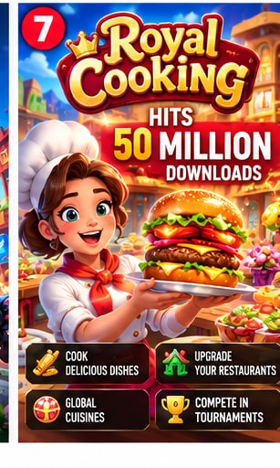 Royal Cooking Passes 50 Million Downloads as Players Continue Running Restaurants at Terrifying Speed