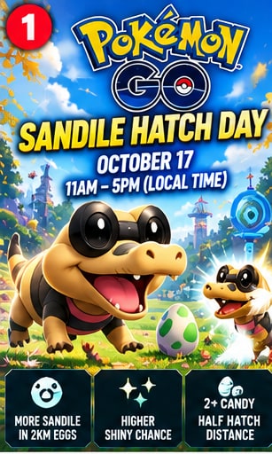 Pokémon GO Sandile Hatch Day Begins With Shiny Bonuses and Six Hours of Egg-Hatching Madness